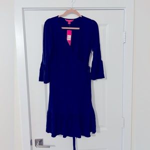 NWT Lilly Pulitzer Navy Wrap Dress M